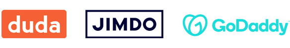 duda, JIMDO and GoDaddy website builders