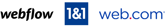 Webflow, 1&1, web.com
