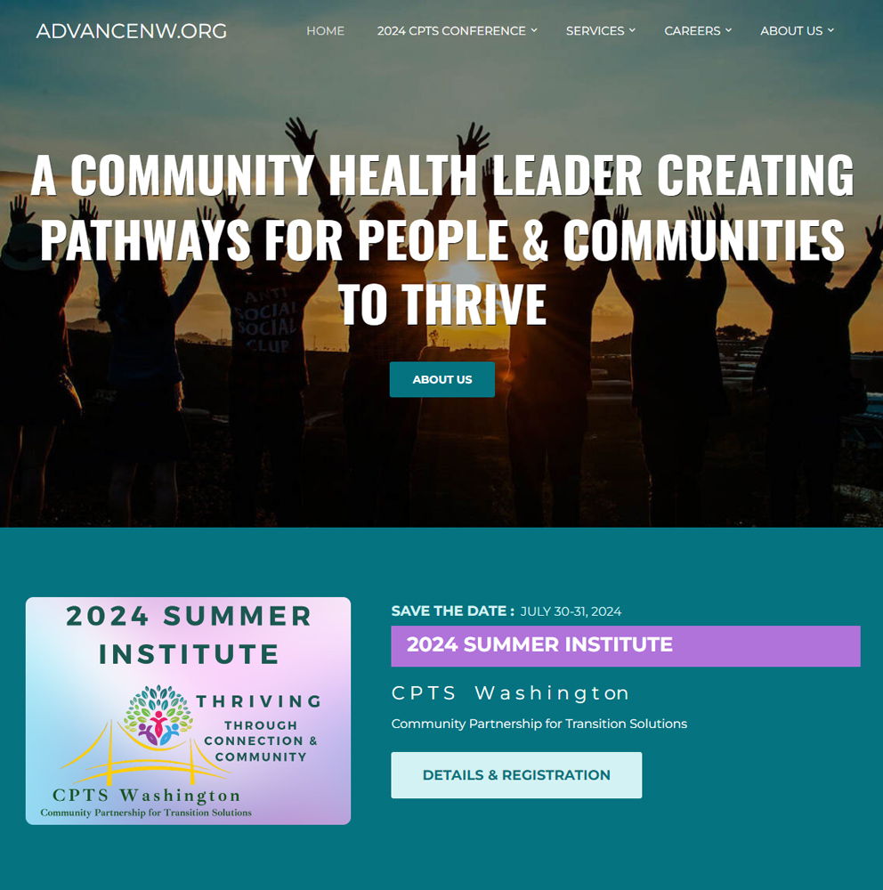 Advance NW community health service website