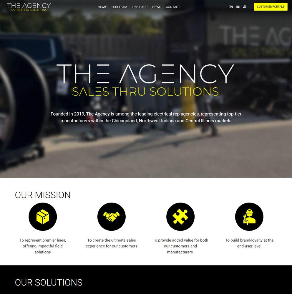 The agency sales solutions website