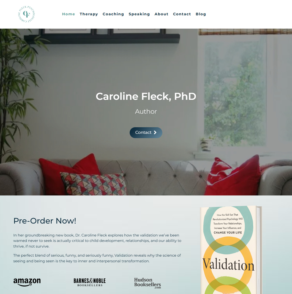 Dr. Caroline Fleck psychologist website