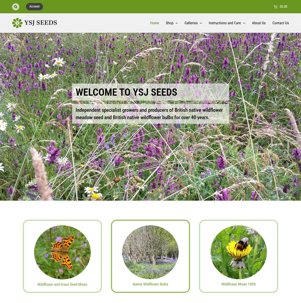 YSJ Seeds UK e-commerce website and online store created by W3 Ground using WooCommerce via WordPress