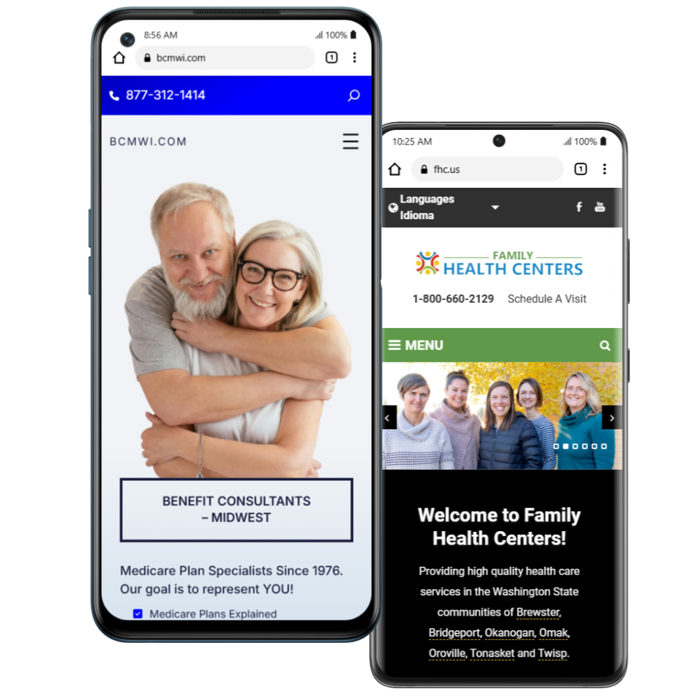 Responsive websites portfolio for BCMWI and FHC